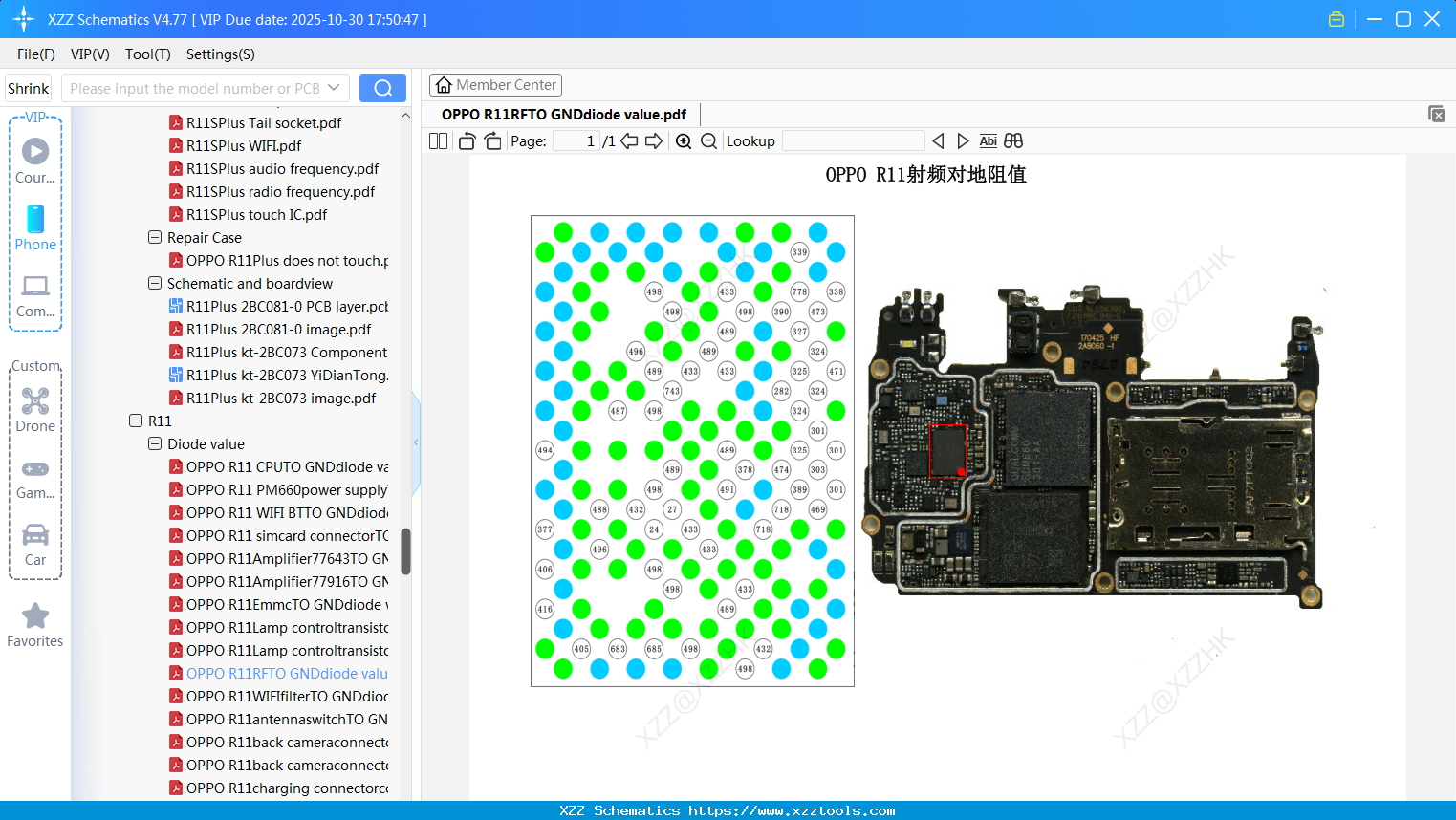 OPPO R11RFTO GNDdiode Value